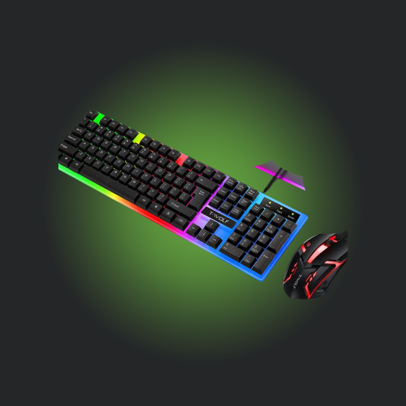 Rainbow Wired Keyboard and Mouse