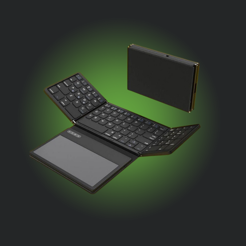 Touch Version Bluetooth Folding Keyboard Leather Casing