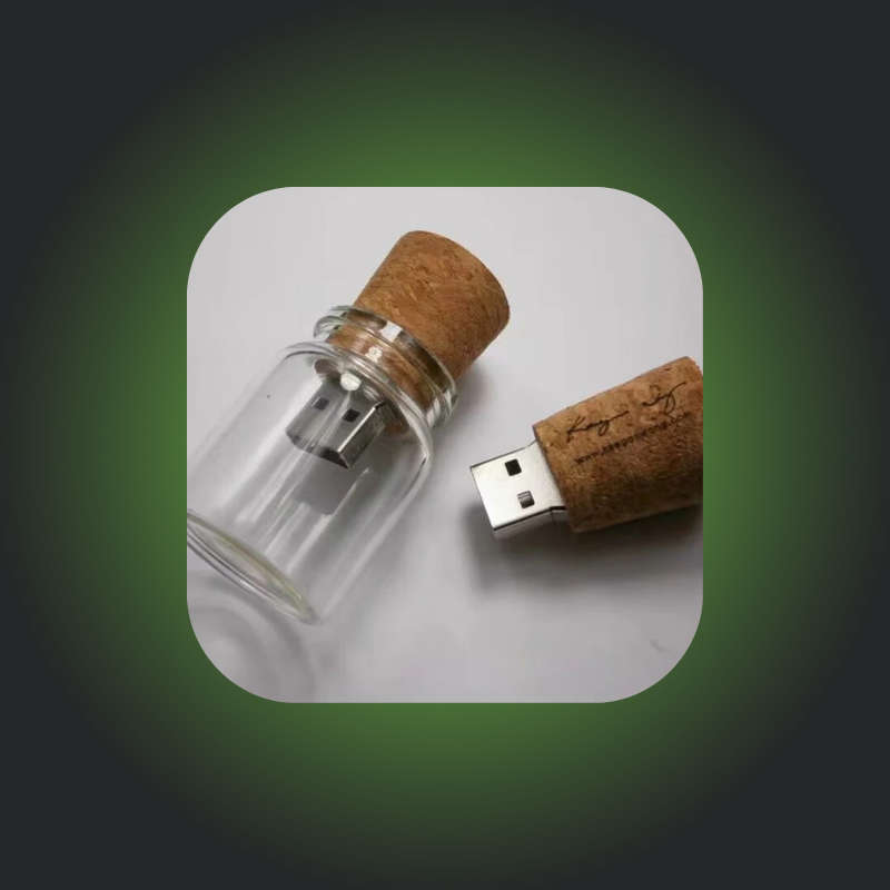 Wooden wish Drift Bottle USB Disk