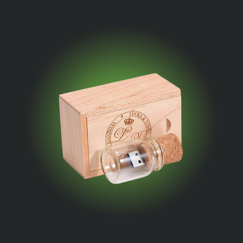 Wooden wish Drift Bottle USB Disk
