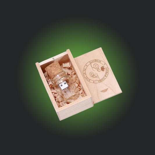 Wooden wish Drift Bottle USB Disk