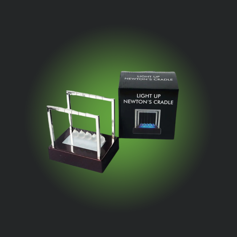 Newtons Cradle LED Light Up Kinetic Energy Home Office Scienctific Home Decor