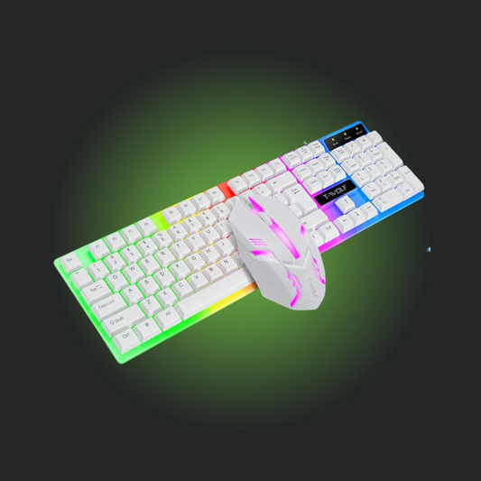 Rainbow Wired Keyboard and Mouse