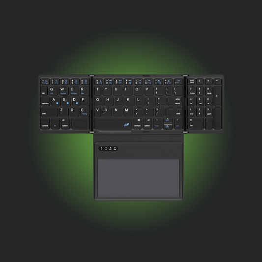 Touch Version Bluetooth Folding Keyboard Leather Casing
